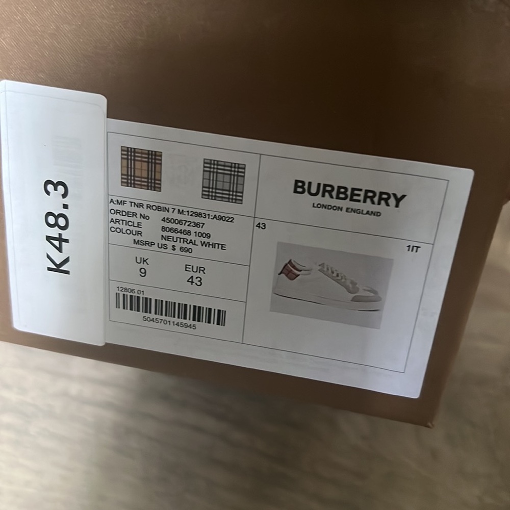 Worn Burberry shoes size 43 European size 9.5 US - Picture 5 of 5
